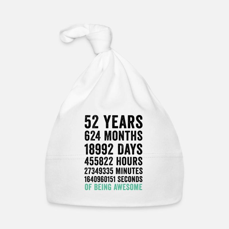 Anniversaire 52 ans d’être génial Bonnet bio Bébé