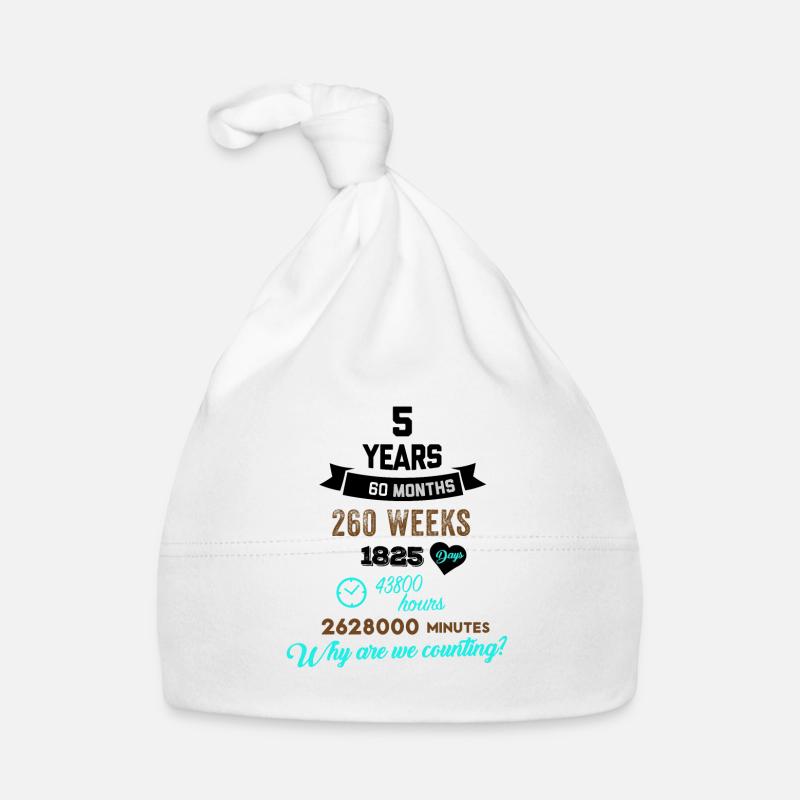 Drôle d’anniversaire de 5 ans Pourquoi comptons-nous? Bonnet bio Bébé