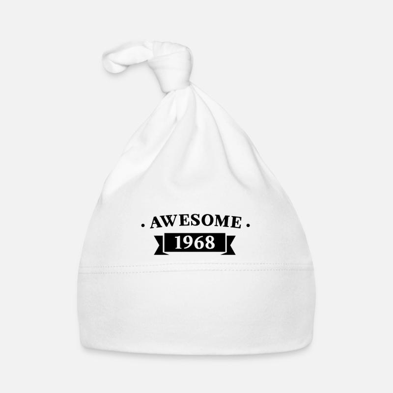 Funny Birthday Awesome 1968 Organic Baby Cap