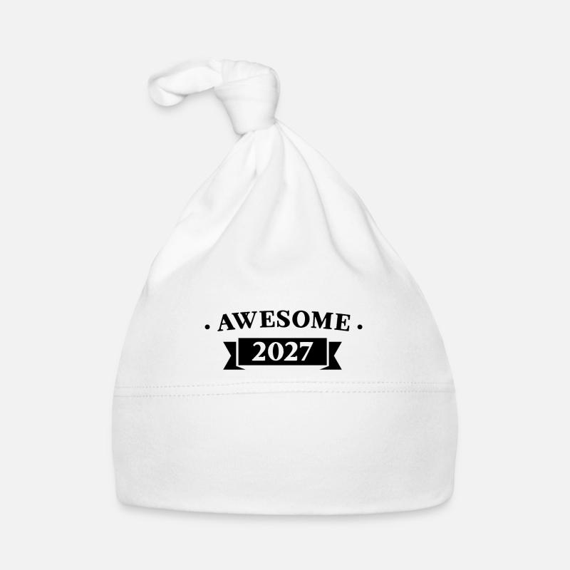 Funny Birthday Awesome 2027 Organic Baby Cap