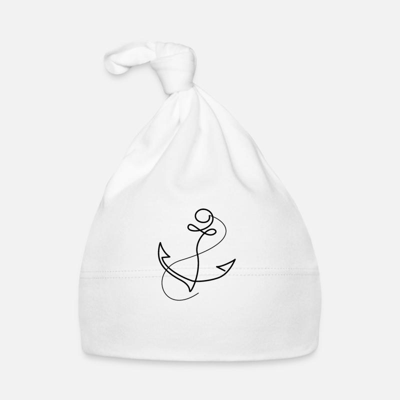 Maritim Meer Anker Baby Bio-Mütze