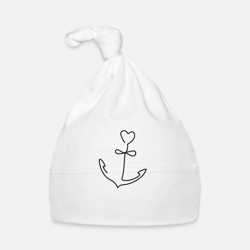 Maritim Meer Anker Baby Bio-Mütze
