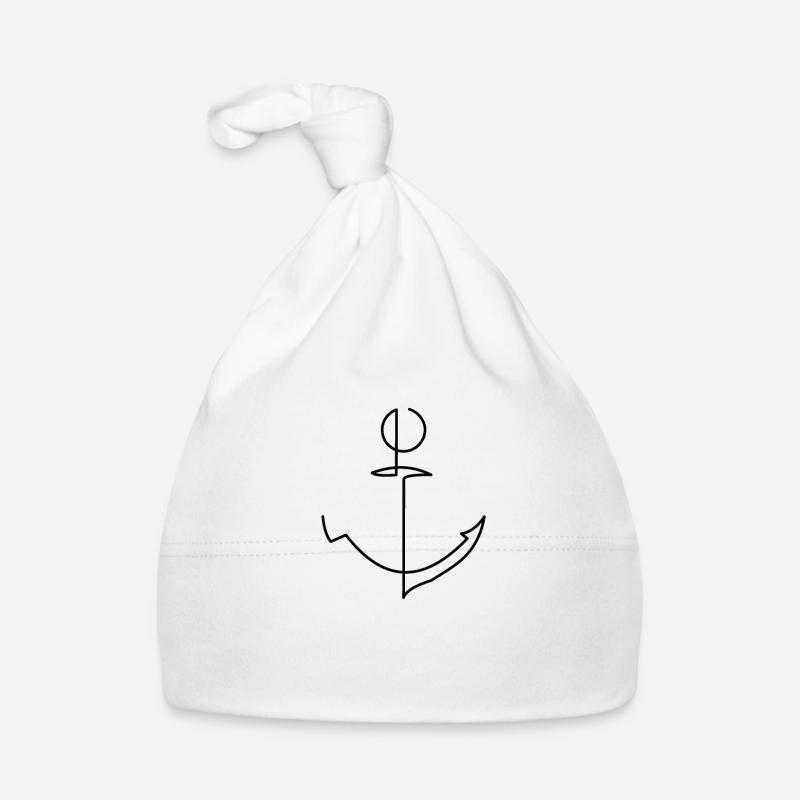 Maritim Meer Anker Baby Bio-Mütze
