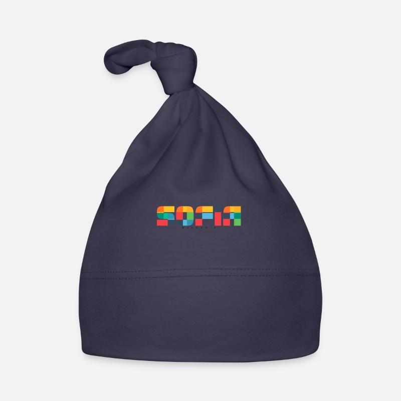 Sofia Bulgaria CMYK Pop Art Style Organic Baby Cap