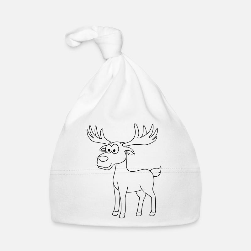 Elch Comic Tier Baby Bio-Mütze