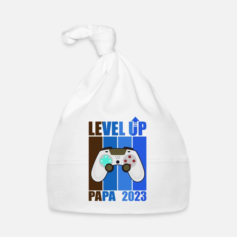 Level Up Dad 2023 Gamer Dad Gift Future Dad Organic Baby Cap
