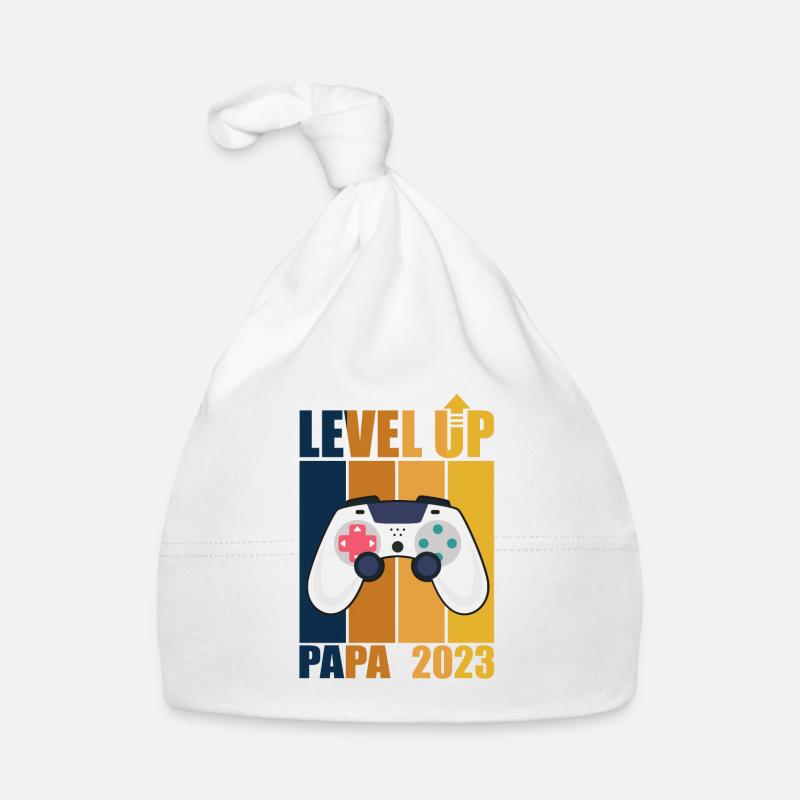 Level Up Dad 2023 Gamer Dad Geschenk Future Dad Baby Bio-Mütze