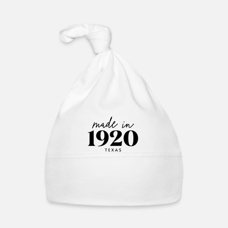 Made 1920 in birthday in Texas Organic Baby Cap