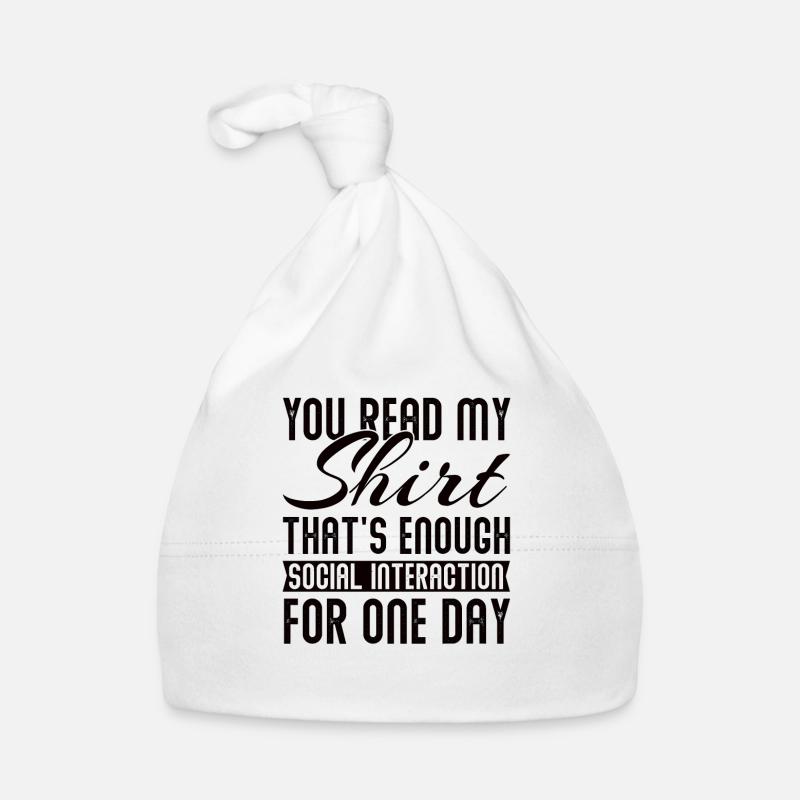 Sarcasme introverti Timide introverti Bonnet bio Bébé