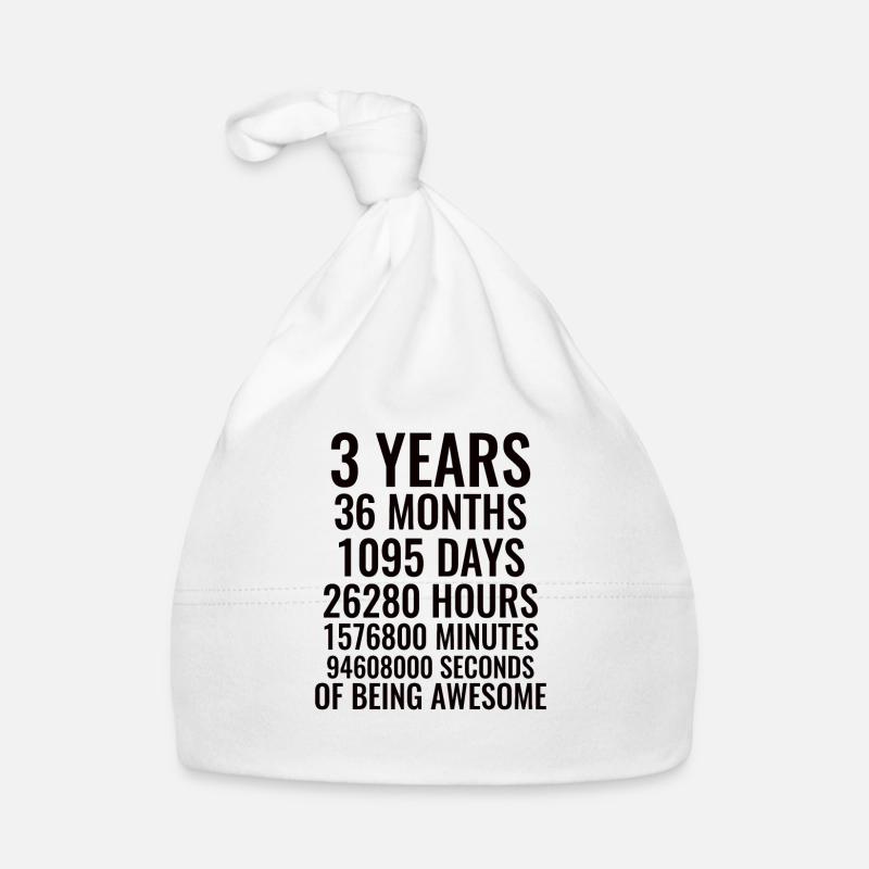 3rd birthday - 3 years old - I am 3 Organic Baby Cap