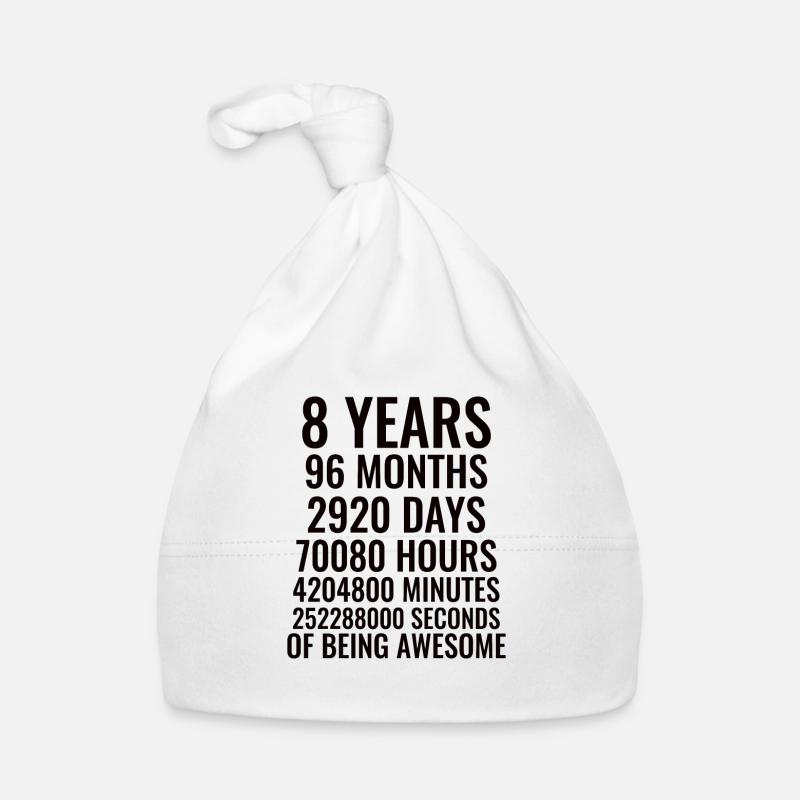 8 Geburtstag 8 Jahre alt Geschenkidee Geschenk Baby Bio-Mütze