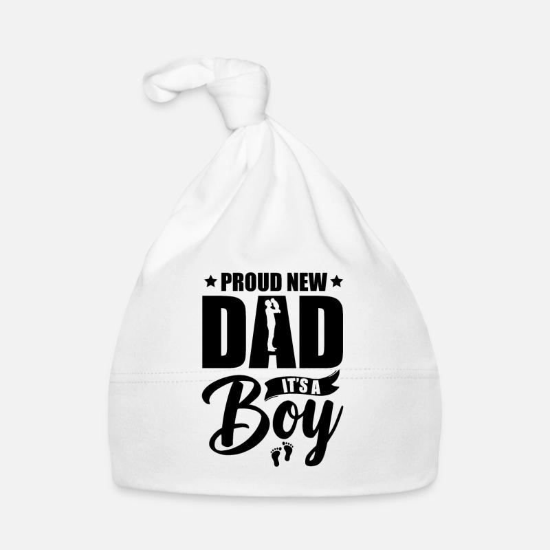 Stolzer Papa Es ist ein Junge - Vater Baby Bio-Mütze