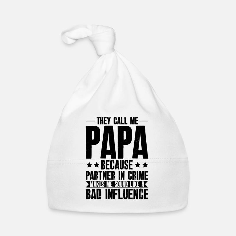 Papa schlechter Einfluss - Vater Geschenk Baby Bio-Mütze