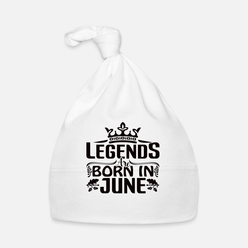 Légendes Juin Anniversaire Born Star - Bonnet bio Bébé - blanc