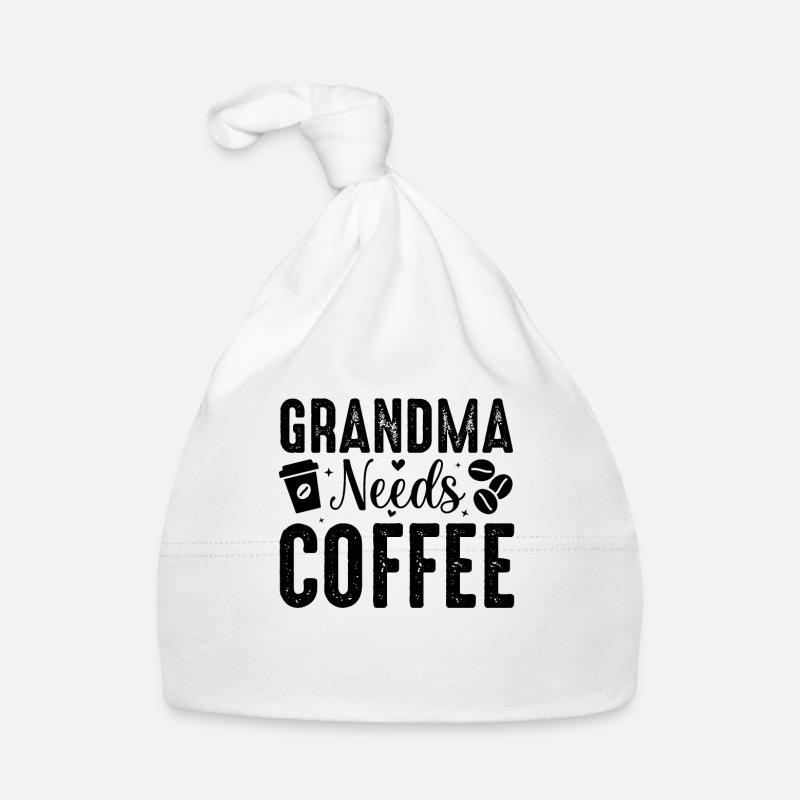 Oma Kaffee Kaffeetrinkerin Spruch Großmutter Omi Baby Bio-Mütze