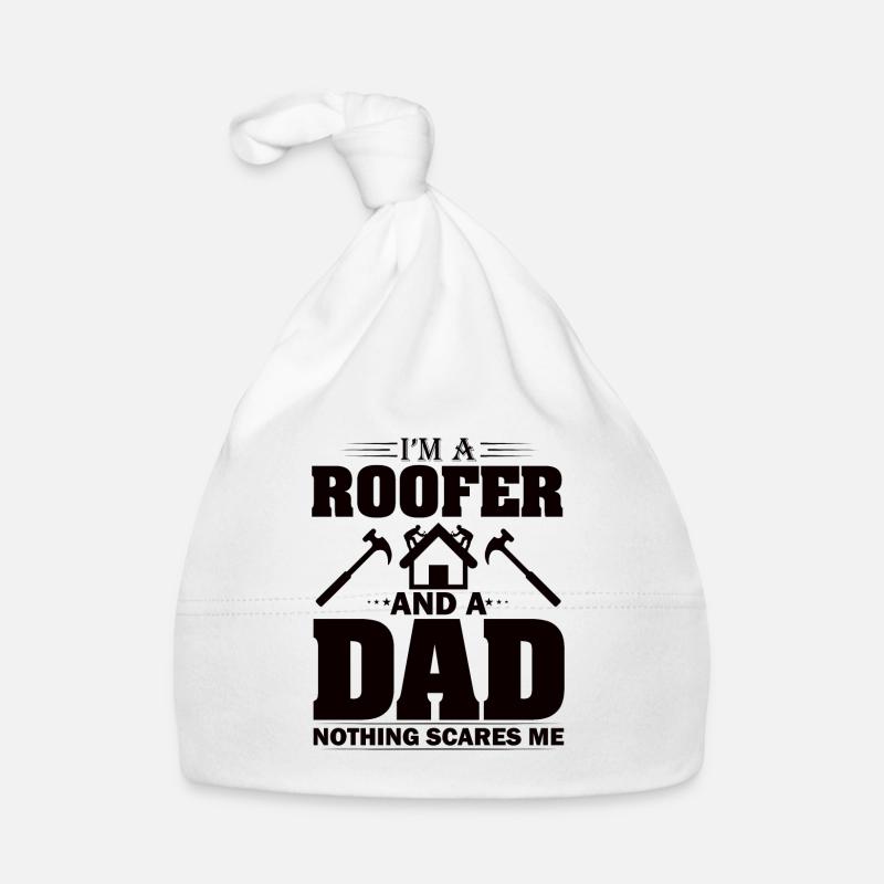 Papa Dachdecker Vater Dachdecken Handwerk dach Baby Bio-Mütze