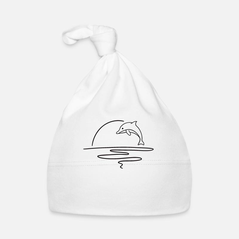 Dolphin Bottlenose Dolphin Ocean Cadeau Bonnet bio Bébé