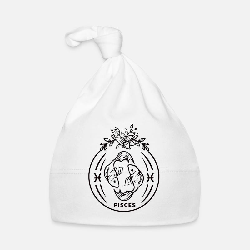 Signe du zodiaque Poissons Constellation Astrologie Cadeau Bonnet bio Bébé