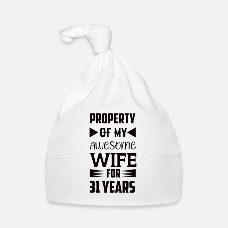 31 years married Linden wedding gift Organic Baby Cap