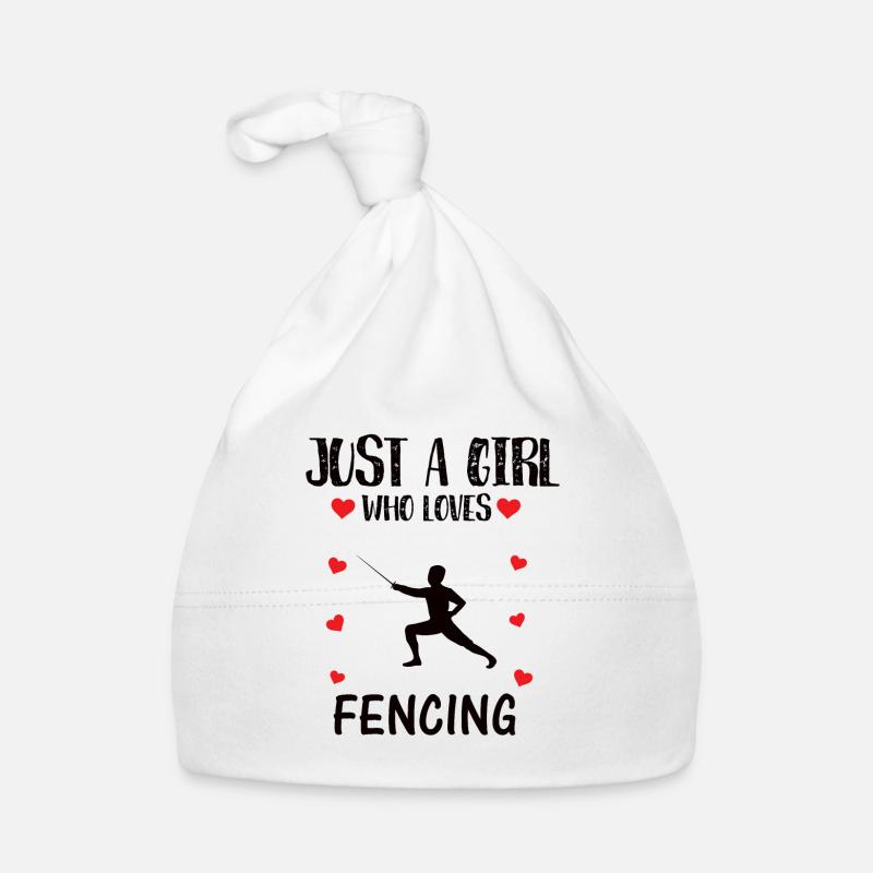 Fechterin Fechter Parierstange Mädchen Sport Hobby Baby Bio-Mütze