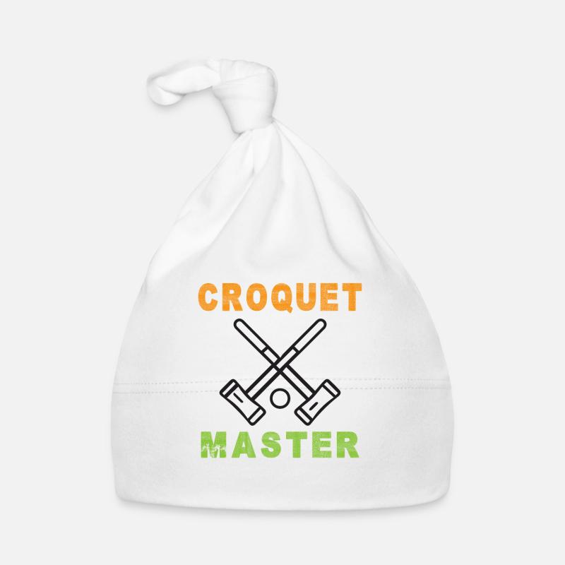 Croquet Crocket Krocket Holzhammer Schläger Baby Bio-Mütze