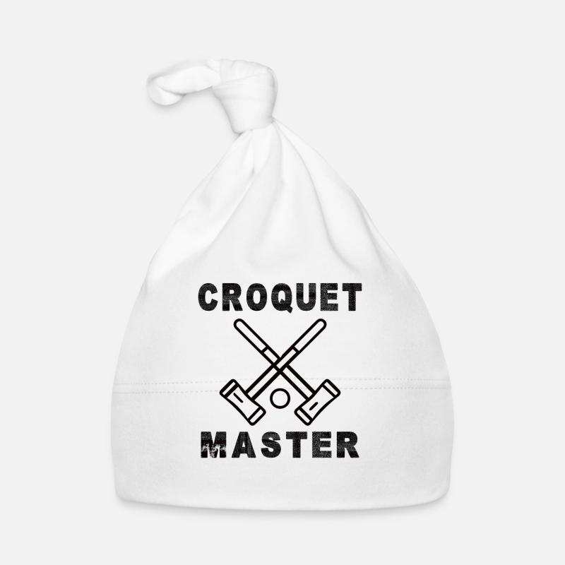 Croquet Crocket Crocket Wooden Hammer Racket Organic Baby Cap