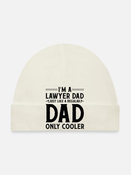 Cool Avocat Papa Jura Père Avocats Parents - Bonnet bio Bébé - blanc - Devant