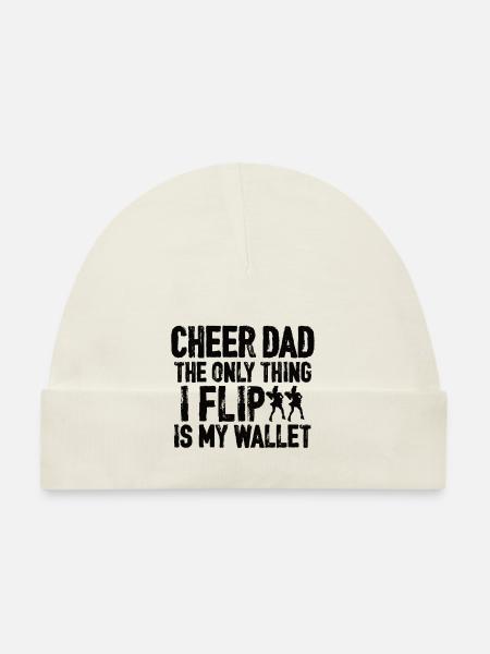 Cheerleading Papa Cheerleader Father Cheer Dad - Organic Baby Cap - white - Front