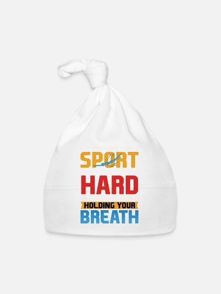 Tauchen Taucher Tauchsport Luft Anhalten - Baby Bio-Mütze - Weiß - Vorne