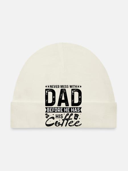 World Best Dad Father Coffee Couple Parents Daddy - Organic Baby Cap - white - Front