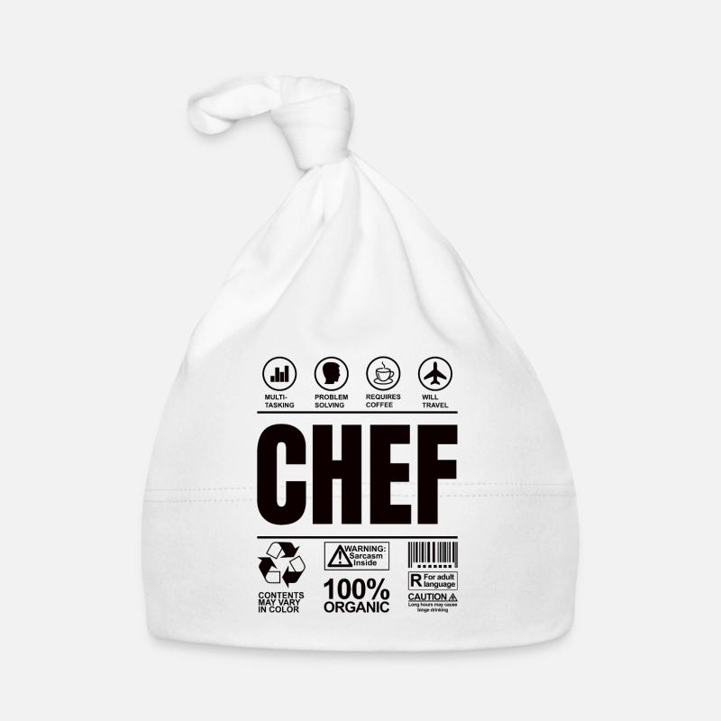 Chef Beanie Chef Kitchen Five Stars Gold 5 Organic Baby Cap