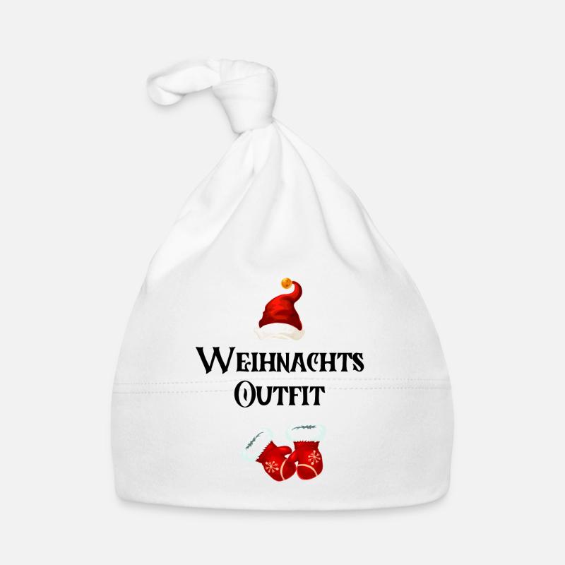 Weihnachtsoutfit Baby Bio-Mütze