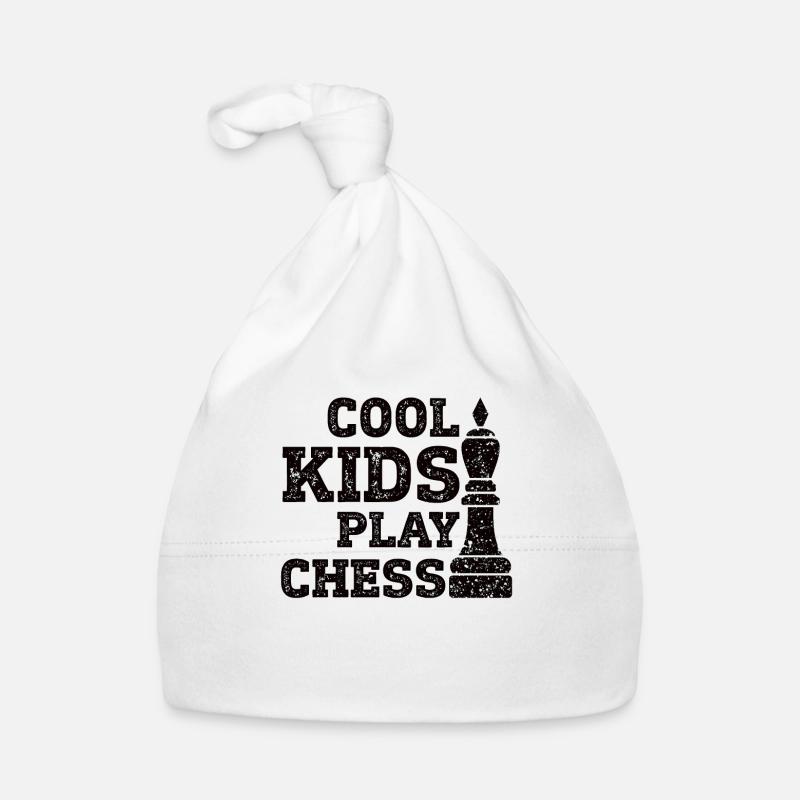 Échecs Enfants - Bonnet bio Bébé - blanc