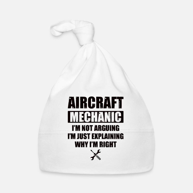 Flugzeugmechaniker Mechnaiker Held Flugzeug Baby Bio-Mütze