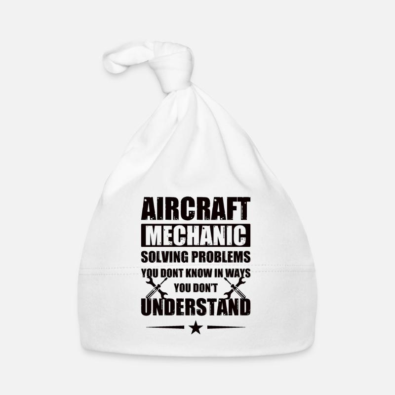 Mécanicien d’avion Mécanicien Hero Airplane Bonnet bio Bébé