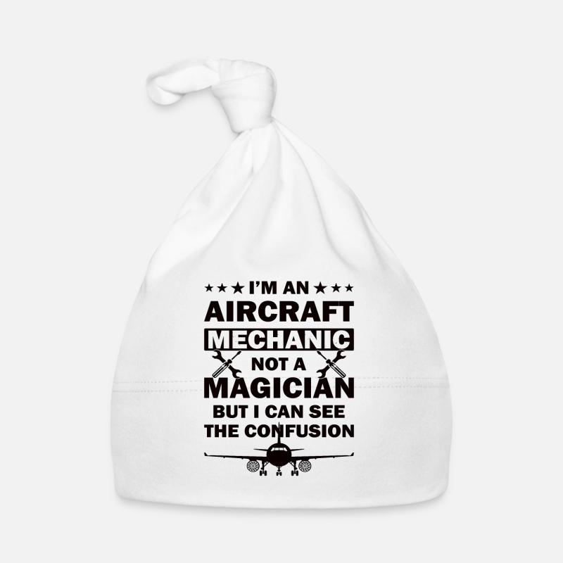 Aircraft mechanic Mechanic Hero Airplane Organic Baby Cap