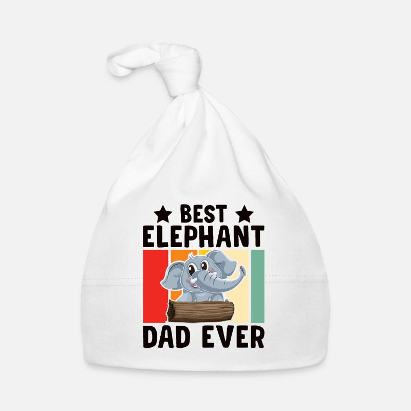 Elefanten Vater Tierpfleger Geschenk Idee Baby Bio-Mütze