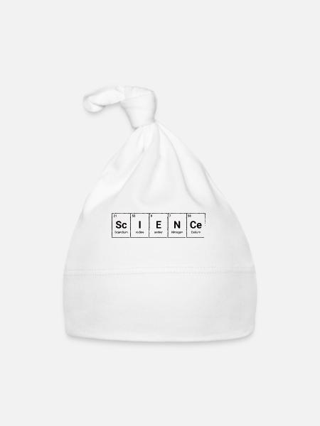 Chimie Chimiste Scientifique Baccalauréat Master - Bonnet bio Bébé - blanc - Devant