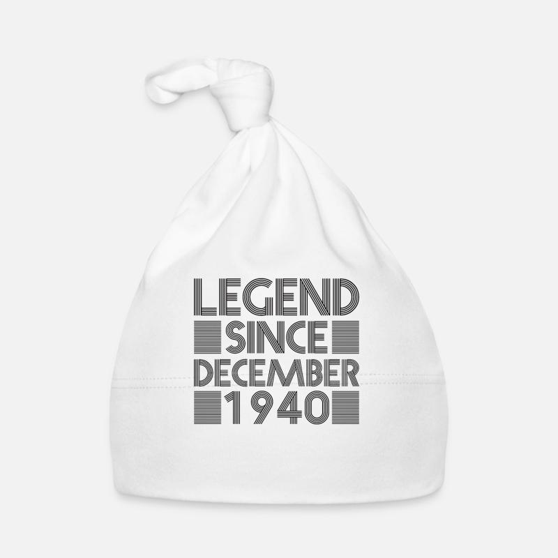 Anniversaire des légendes Décembre 1940 cadeau de naissance Bonnet bio Bébé