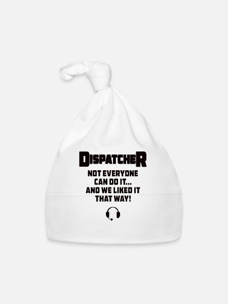 Meilleur devis de répartiteur Profession de cadeau Logistique - Bonnet bio Bébé - blanc - Devant