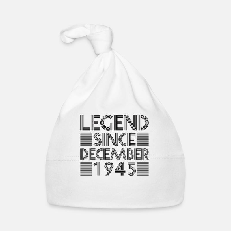 Anniversaire des légendes Décembre 1945 cadeau de naissance Bonnet bio Bébé
