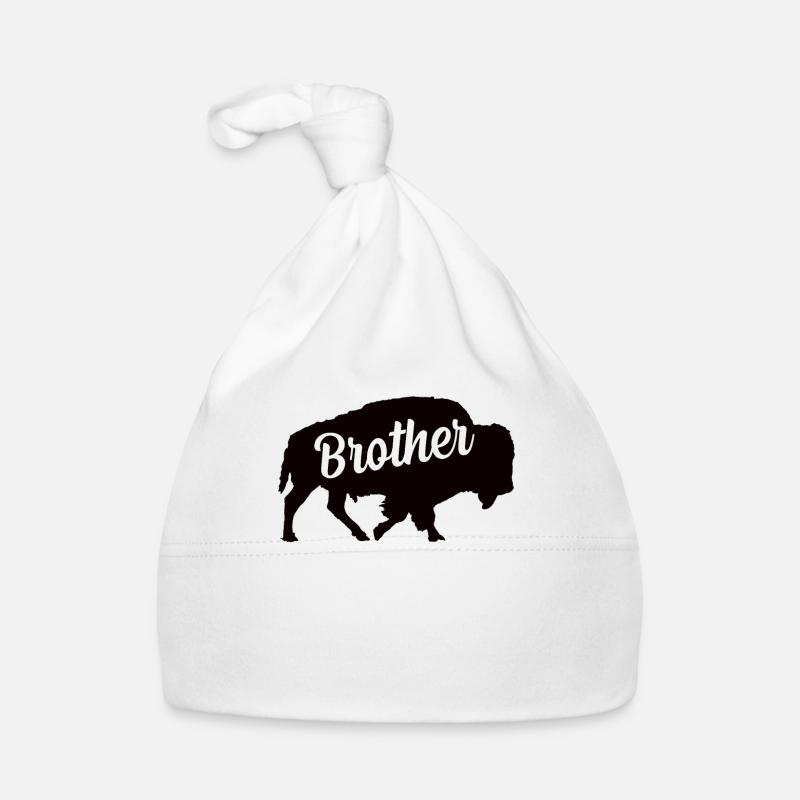 Bison Bruder Rind Büffel Zoo Vater Sohn Bauer Baby Bio-Mütze
