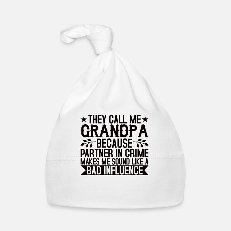 Grandpa the bad influence Organic Baby Cap