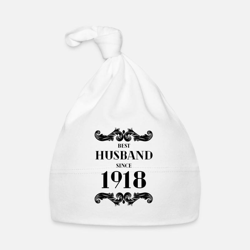 Meilleur mari depuis l’anniversaire de mariage de 1918 Bonnet bio Bébé