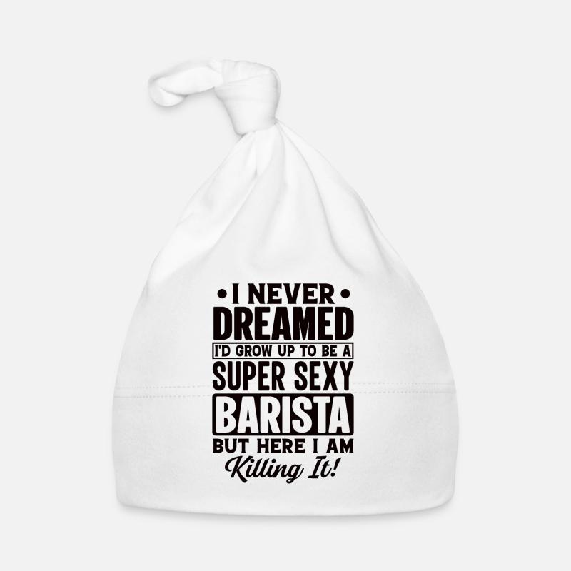 Stolzer Barista Beruf Kaffee Catering Espresso Baby Bio-Mütze