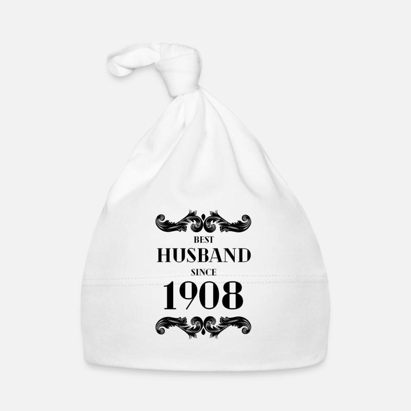 Bester Ehemann seit 1908 Hochzeitstag Baby Bio-Mütze