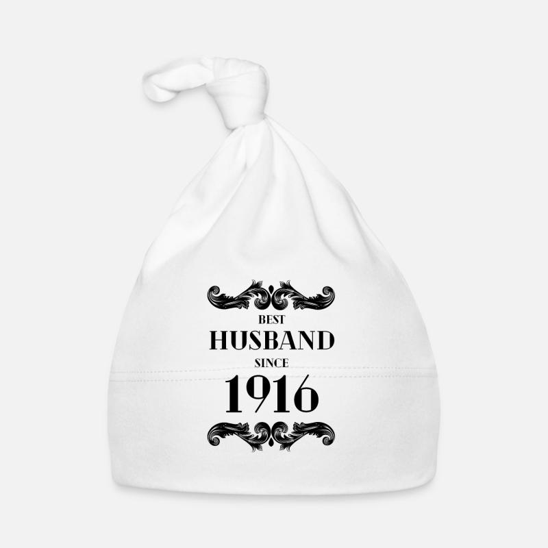 Bester Ehemann seit 1916 Hochzeitstag Baby Bio-Mütze
