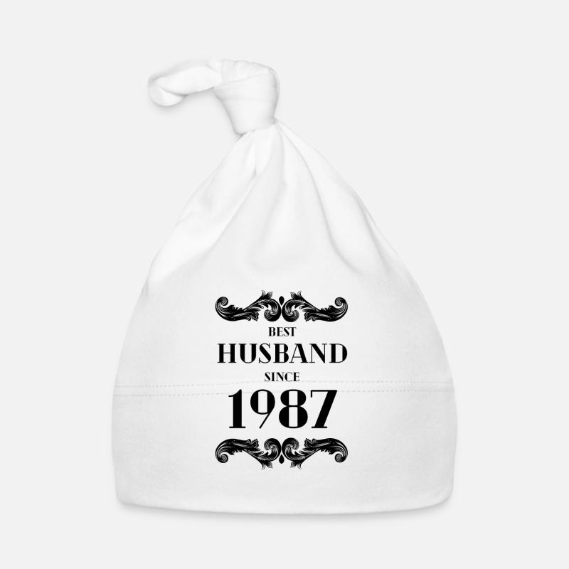 Bester Ehemann seit 1987 Hochzeitstag Baby Bio-Mütze