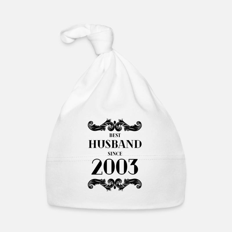 Bester Ehemann seit 2003 Hochzeitstag Baby Bio-Mütze