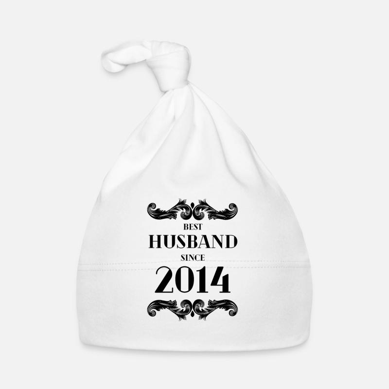 Best Husband Since 2014 Wedding Anniversary Organic Baby Cap